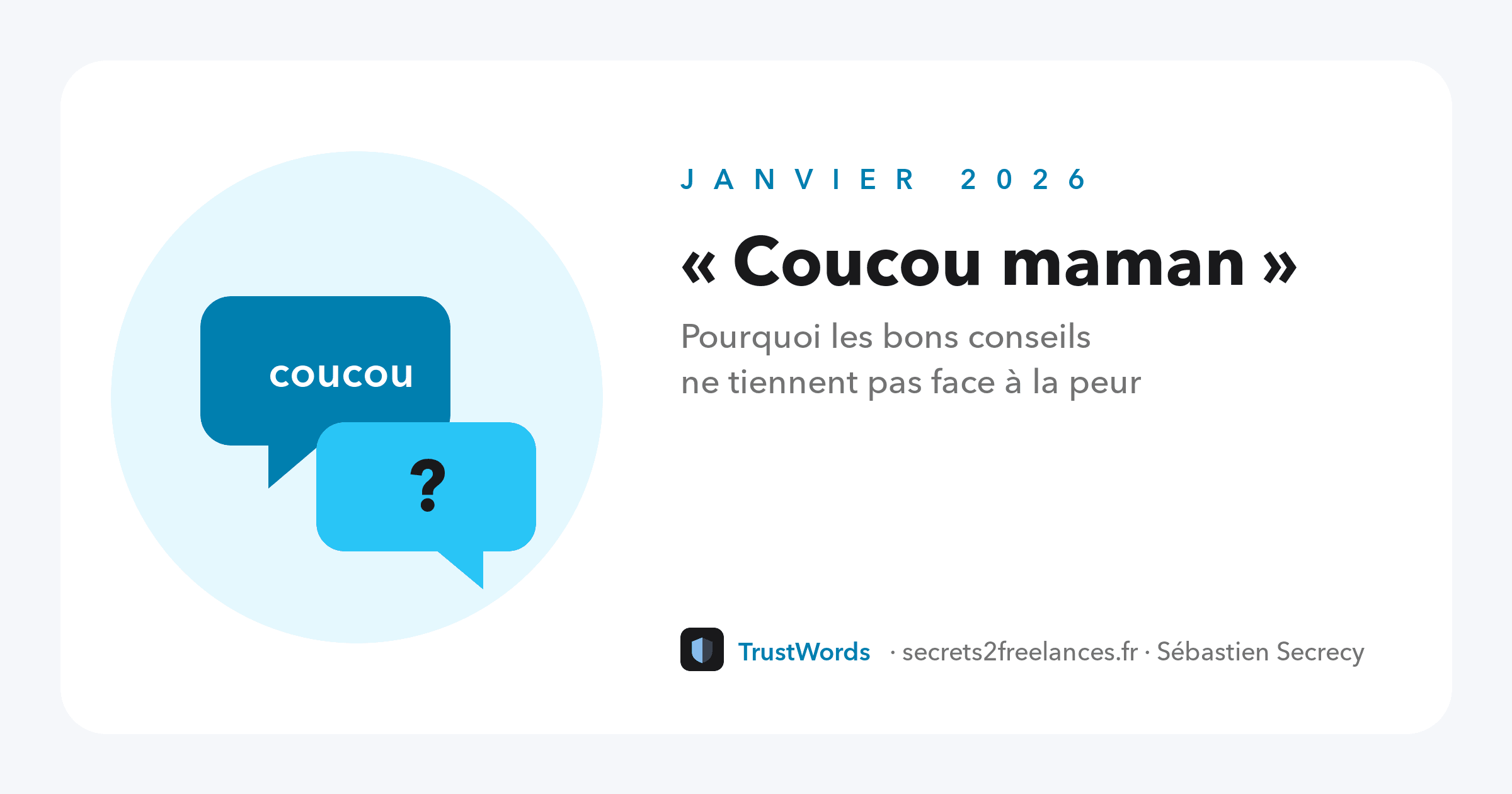 « Coucou maman » : pourquoi les bons conseils ne tiennent pas face à la peur Visuel de l'article : « Coucou maman » : pourquoi les bons conseils ne tiennent pas face à la peur